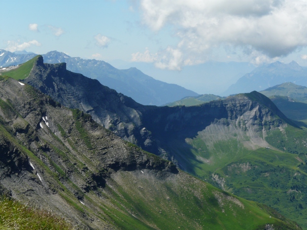 Vue sur l'Espace Diamant, Haute-Savoie (juillet 2014)